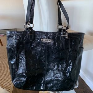 Gently used leather Coach bag